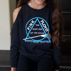 Girls Pink Floyd Cold Shoulder Sweatshirt